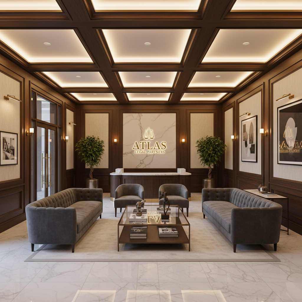 Elegant law firm lobby